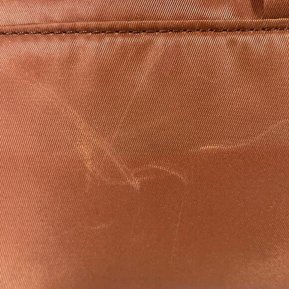 Lug Shoulder Crossboy Bag Purse Travel Brown Polyester Quilted Used - Picture 12 of 16